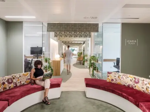 carrer tanger coworking poblenou coworking space with sofa