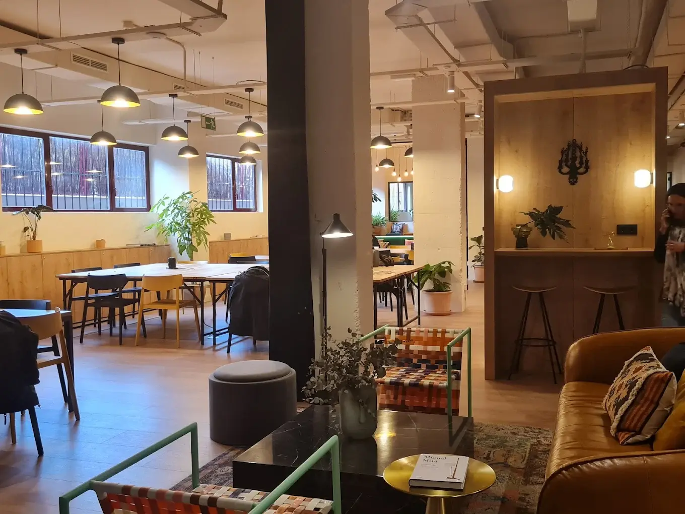 coworking lounge area madrid cibeles