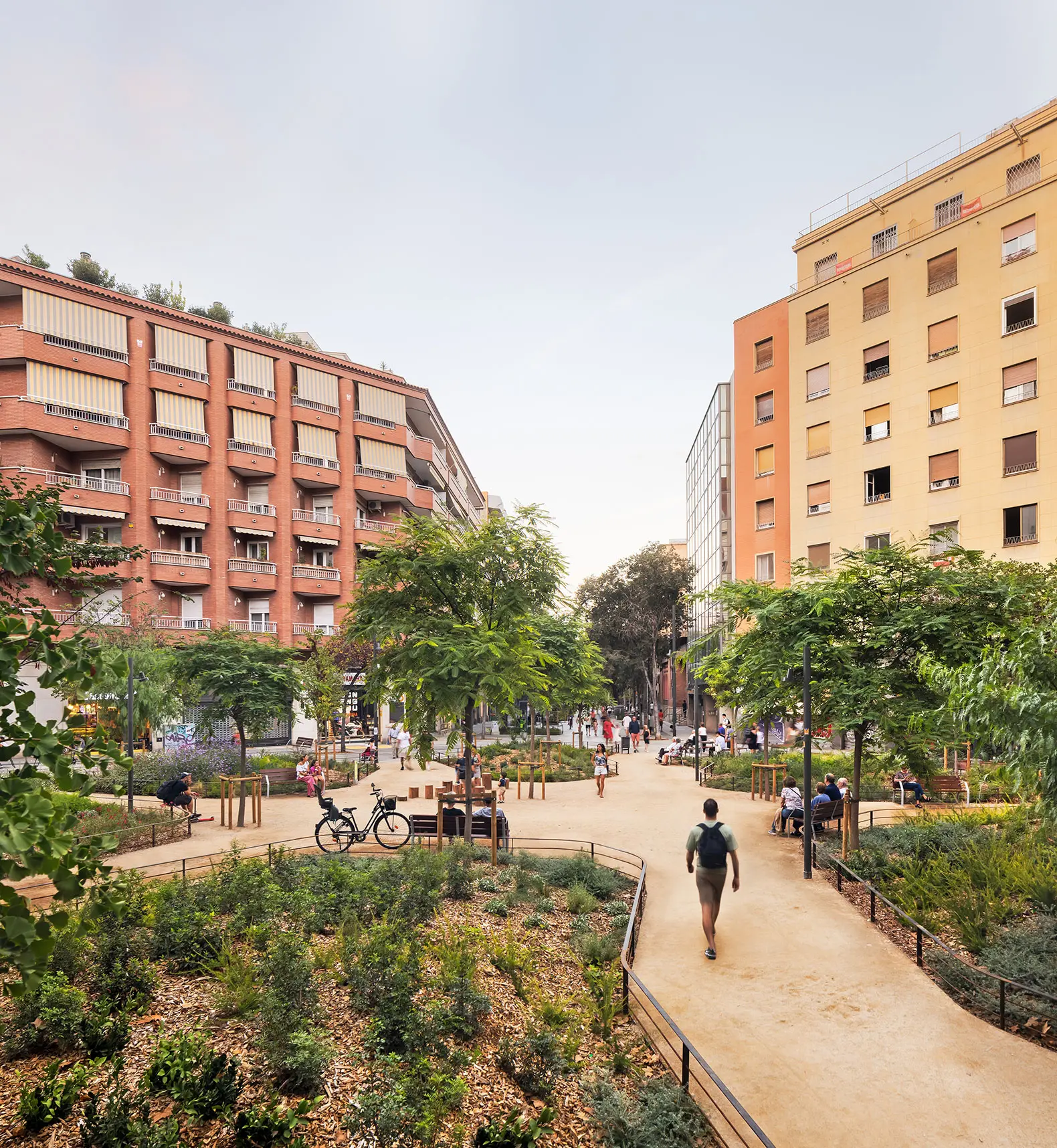rocafort garden in barcelona eixample