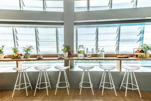 kitchen in business center in torre glories barcelona