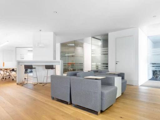 Relaxed working area with sofas