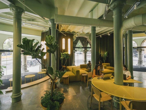 Office interior with modern decor