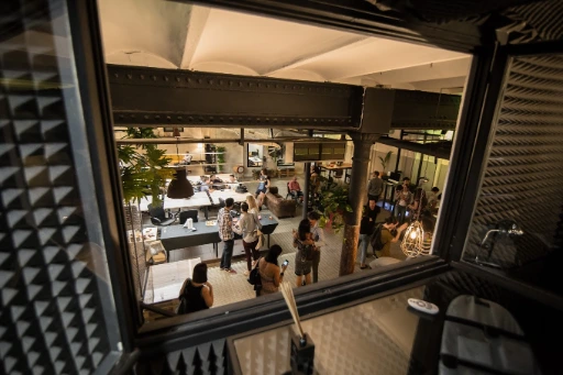 Compact coworking area in city center